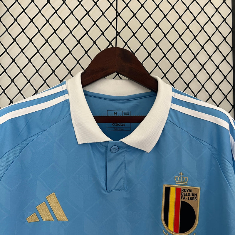 CAMISA LANÇAMENTO DA SELEÇÃO DA BÉLGICA EURO 2024 AZUL