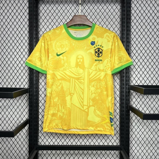 Camisa Brasil Edição Especial Cristo Redentor - Amarela