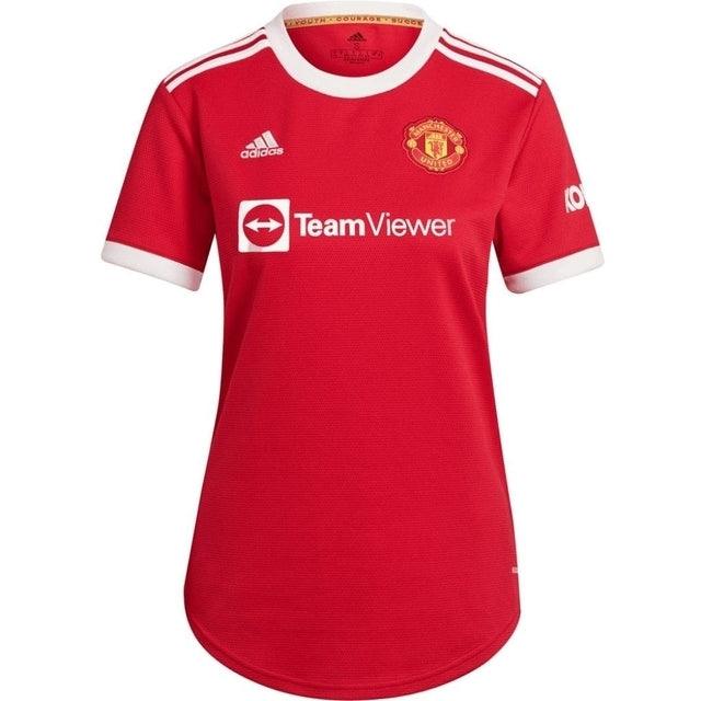 Camisa Manchester United I 21/22 - Adidas Torcedor Feminina - Vermelha