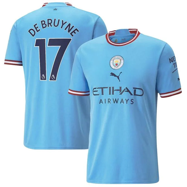 Camisa Manchester City I 22/23 - Puma Torcedor Masculina Personalizada DE BRUYNE  N°17